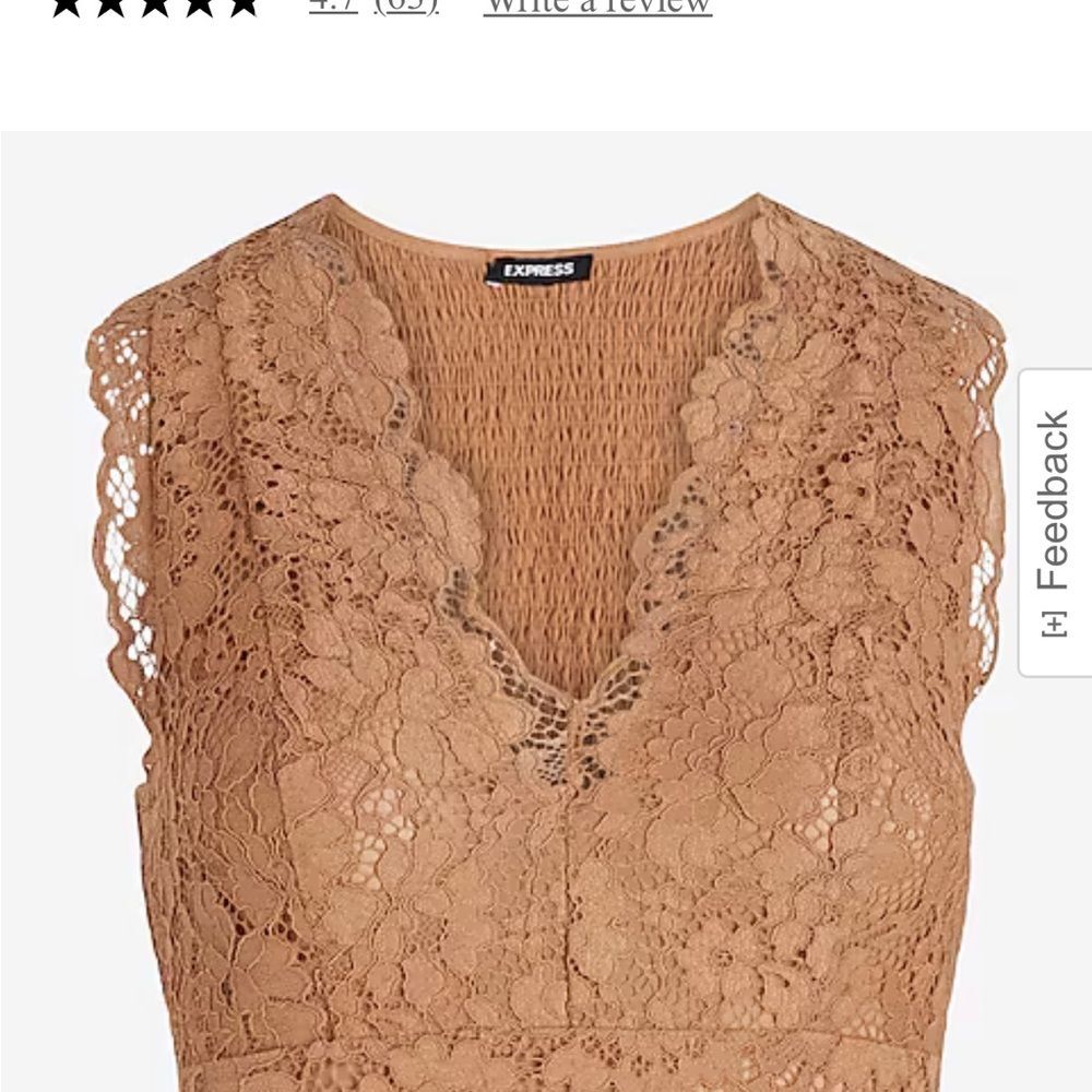 SOLD Express Brown Fitted Crop Tank Top